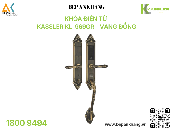 Khóa điện tử Kassler KL-969GR - Vàng Đồng